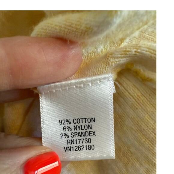 Classic Preppy Women's Plus XXL Button Front Cardigan Yellow Knit Sweater Retro - Picture 5 of 10